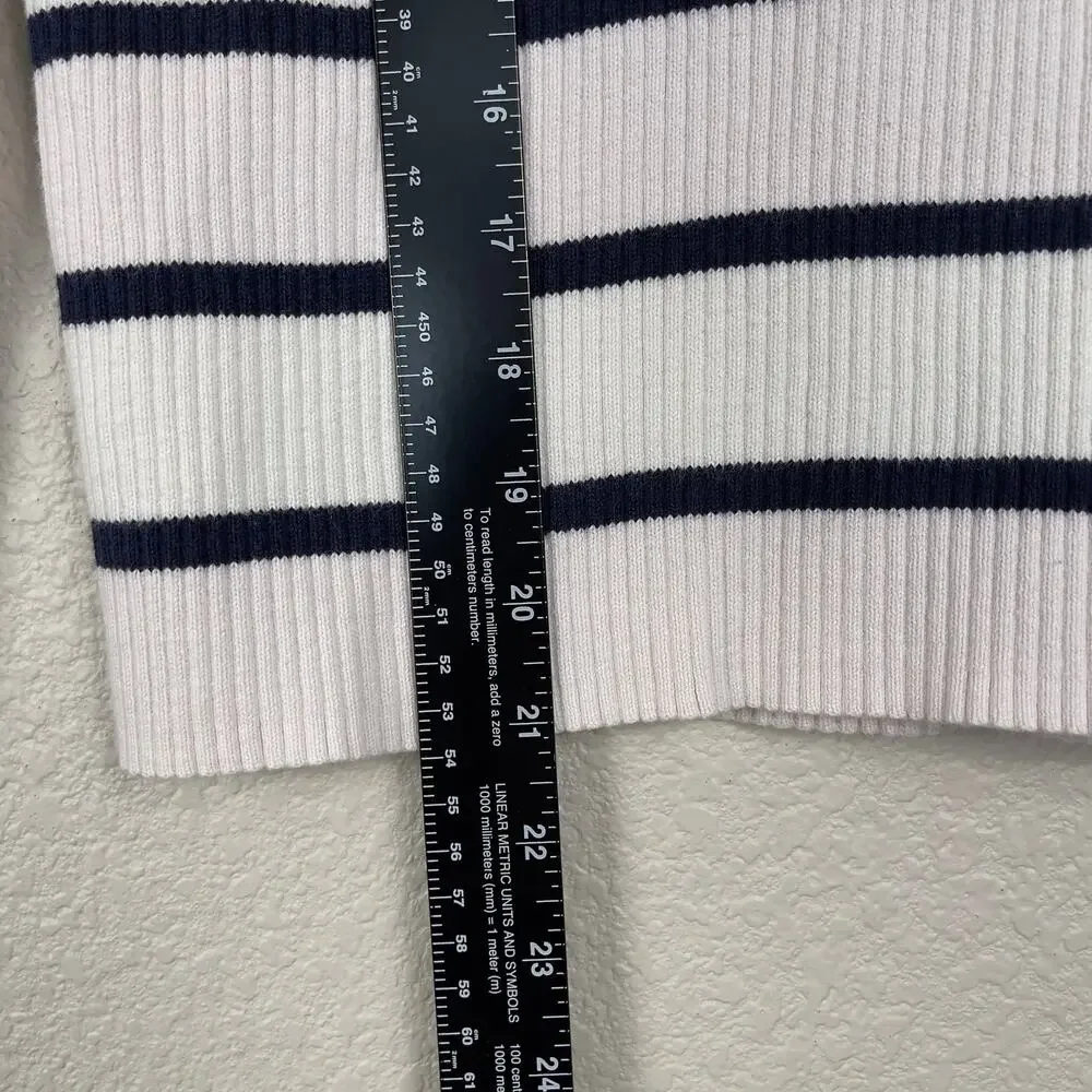 Polo Jeans Co Ralph Lauren Striped Sweater White Navy Pink Large Vintage Y2K‎